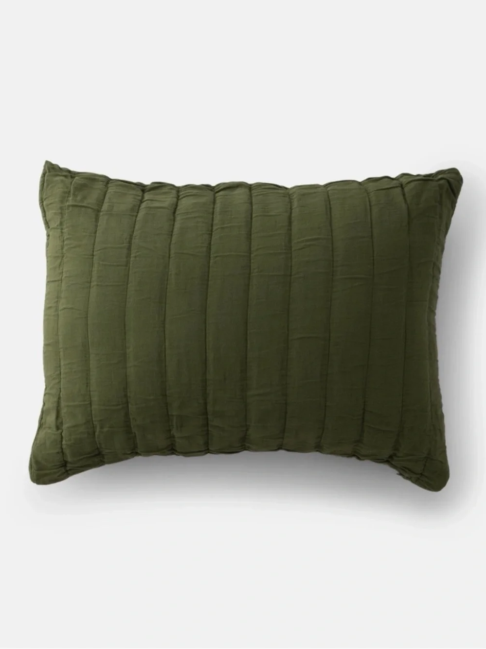 NEW Schoolhouse Channeled Cotton Standard Pillow Sham